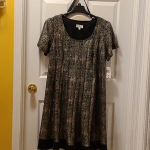 Black & gold cocktail dress